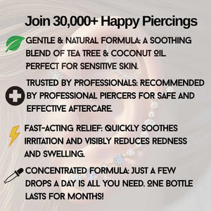 Piercing Bump Shrinking Oil w/ Tea Tree - FREE SHIPPING and 30 - Day Free Return - Wacan Piercings and Tattoo Solutions