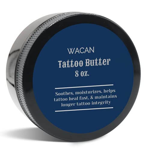 WACAN Ultra Rich Tattoo Butter Cream for Healing, Soothing, Helps Maintain Color and Integrity - With Vitamin E and Aloe Vera